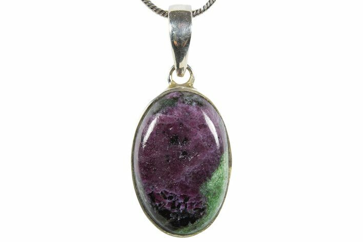 Ruby Zoisite Pendant (Necklace) - Sterling Silver #345235